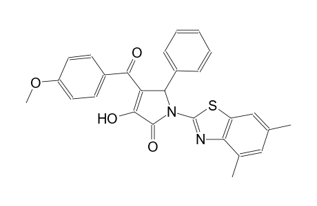1-(4,6-dimethyl-1,3-benzothiazol-2-yl)-3-hydroxy-4-(4-methoxybenzoyl)-5-phenyl-1,5-dihydro-2H-pyrrol-2-one