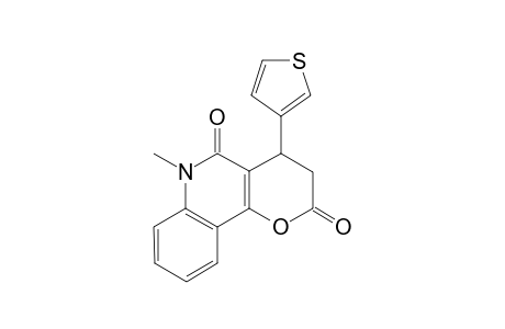2H-Pyrano[3,2-c]quinoline-2,5(3H)-dione, 4,6-dihydro-6-methyl-4-(3-thienyl)-