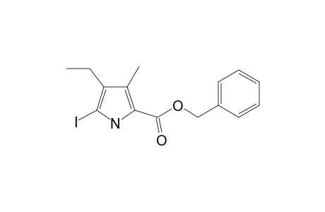 4-ethyl-5-iodo-3-methyl-1H-pyrrole-2-carboxylic acid benzyl ester
