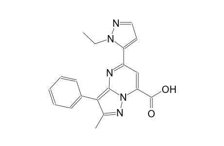 pyrazolo[1,5-a]pyrimidine-7-carboxylic acid, 5-(1-ethyl-1H-pyrazol-5-yl)-2-methyl-3-phenyl-