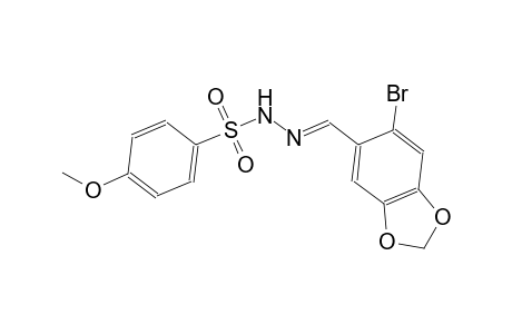 N'-[(E)-(6-bromo-1,3-benzodioxol-5-yl)methylidene]-4-methoxybenzenesulfonohydrazide