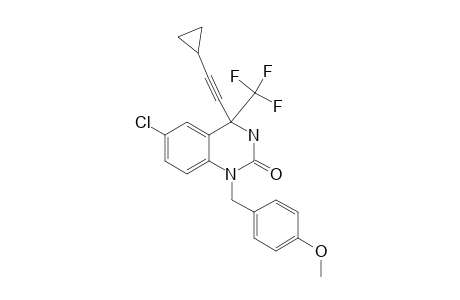 6-CHLORO-4-(2-CYCLOPROPYLETHYNYL)-1-[(4-METHOXYPHENYL)-METHYL]-4-(TRIFLUOROMETHYL)-1,3,4-TRIHYDROQUINAZOLIN-2-ONE