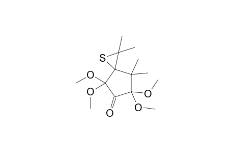 2,2,4,4-Tetramethyl-5,5,7,7-tetramethoxy-6-oxo-1-thiaspiro[2.4]heptane