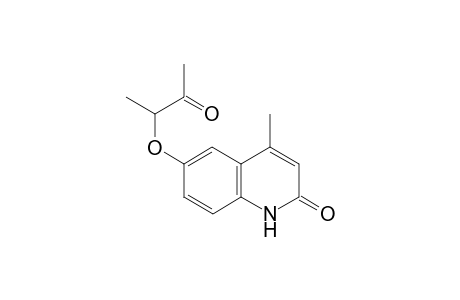 4-methyl-6-(3-oxobutan-2-yloxy)quinolin-2(1H)-one