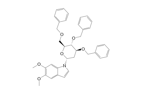 1-(3,4,6-TRI-O-BENZYL-2-DEOXY-ALPHA-D-ARABINO-HEXOPYRANOSYL)-5,6-DIMETHOXYINDOLE