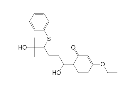 3-Ethoxy-6-(1,5-dihydroxy-5-methyl-4-phenylthiohexyl)-2-cyclohexen-1-one