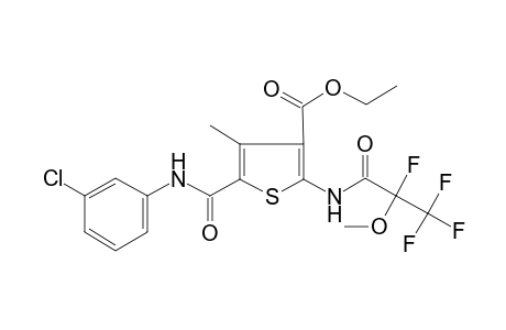 5-[(3-chloroanilino)-oxomethyl]-4-methyl-2-[(2,3,3,3-tetrafluoro-2-methoxy-1-oxopropyl)amino]-3-thiophenecarboxylic acid ethyl ester