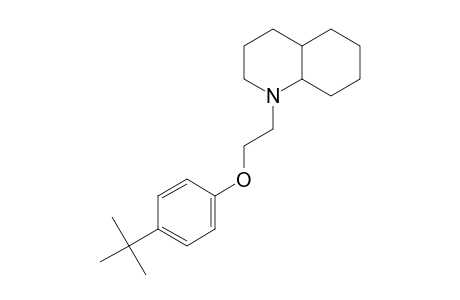 Quinoline, 1-[2-[4-(1,1-dimethylethyl)phenoxy]ethyl]decahydro-
