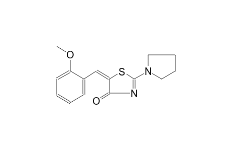 4(5H)-thiazolone, 5-[(2-methoxyphenyl)methylene]-2-(1-pyrrolidinyl)-,(5E)-
