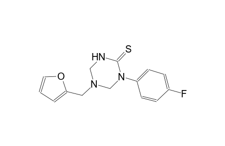 1-(4-fluorophenyl)-5-(2-furylmethyl)tetrahydro-1,3,5-triazine-2(1H)-thione