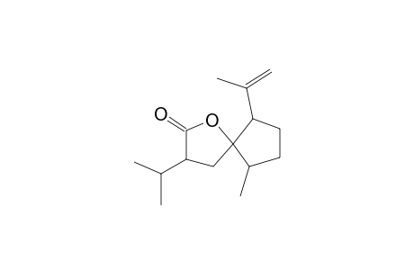 6-Isopropenyl-3-isopropyl-9-methyl-1-oxaspiro[4.4]nonan-2-one