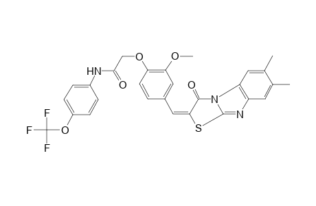 2-[4-[(E)-(1-keto-6,7-dimethyl-thiazolo[3,2-a]benzimidazol-2-ylidene)methyl]-2-methoxy-phenoxy]-N-[4-(trifluoromethoxy)phenyl]acetamide