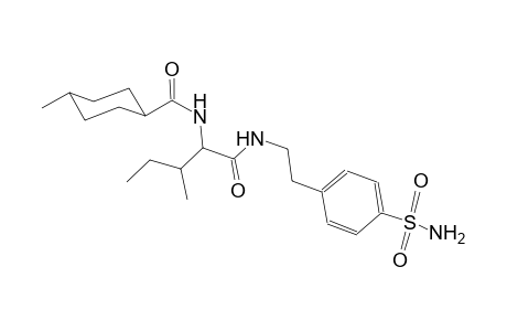 cyclohexanecarboxamide, N-[1-[[[2-[4-(aminosulfonyl)phenyl]ethyl]amino]carbonyl]-2-methylbutyl]-4-methyl-