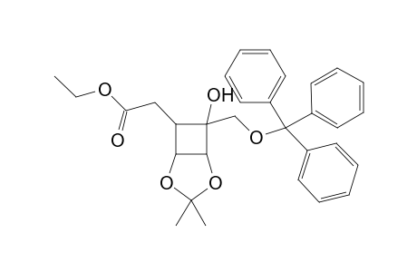 Ethyl 2-trityloxymethyl-2-hydroxy-3,4-(isopropylidenedioxy)cyclobutane-1-acetate isomer