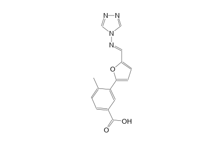 4-methyl-3-{5-[(E)-(4H-1,2,4-triazol-4-ylimino)methyl]-2-furyl}benzoic acid