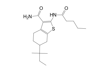 2-(pentanoylamino)-6-tert-pentyl-4,5,6,7-tetrahydro-1-benzothiophene-3-carboxamide