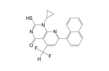pyrido[2,3-d]pyrimidin-4(1H)-one, 1-cyclopropyl-5-(difluoromethyl)-2-mercapto-7-(1-naphthalenyl)-