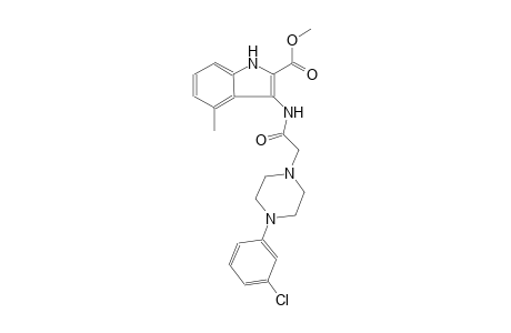 methyl 3-({[4-(3-chlorophenyl)-1-piperazinyl]acetyl}amino)-4-methyl-1H-indole-2-carboxylate