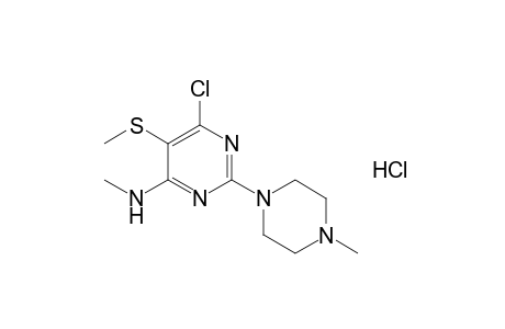 4-chloro-6-(methylamino)-2-(4-methyl-1-piperazinyl)-5-(methylthio)-pyrimidine, monohydrochloride