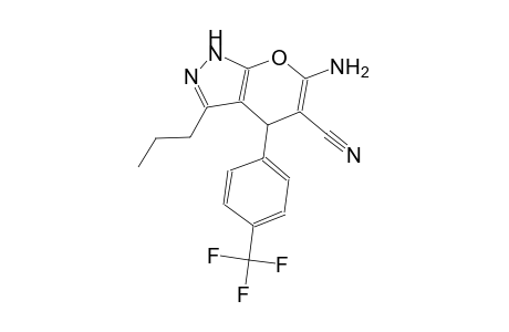 pyrano[2,3-c]pyrazole-5-carbonitrile, 6-amino-1,4-dihydro-3-propyl-4-[4-(trifluoromethyl)phenyl]-