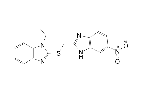 1-Ethyl-2-[(6-nitro-1H-benzimidazol-2-yl)methylsulfanyl]benzimidazole