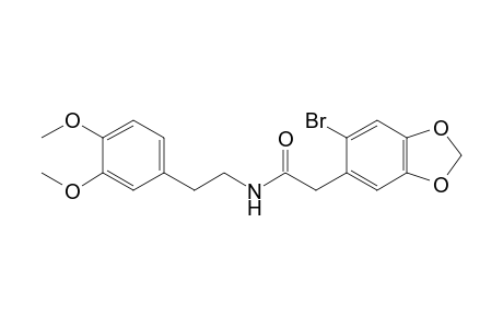 2-(2-Bromo-4,5-methylenedioxyphenyl)-N-(3,4-dimethoxyphenethyl)acetamide