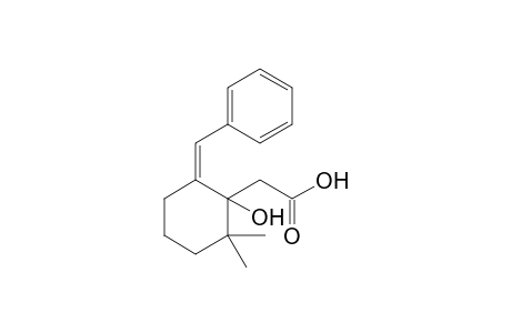 2-Benzylidene-6,6-dimethyl-1-hydroxycyclohexaneacetic acid