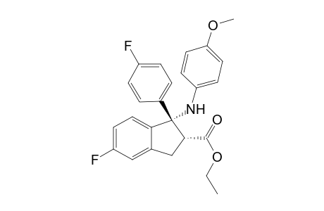 Ethyl 5-fluoro-1-(4-fluorophenyl)-1-{(4-methoxyphenyl)amino}-2,3-dihydro-1Hindene-2-carboxylate
