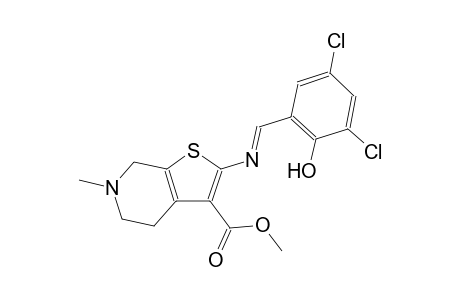 methyl 2-{[(E)-(3,5-dichloro-2-hydroxyphenyl)methylidene]amino}-6-methyl-4,5,6,7-tetrahydrothieno[2,3-c]pyridine-3-carboxylate