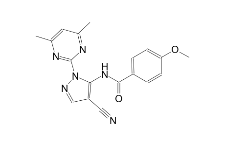 N-[4-cyano-1-(4,6-dimethyl-2-pyrimidinyl)-1H-pyrazol-5-yl]-4-methoxybenzamide