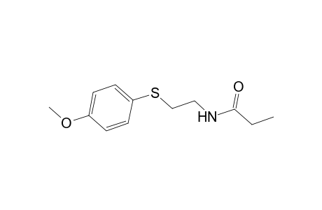 N-(2-[(4-Methoxyphenyl)sulfanyl]ethyl)propanamide
