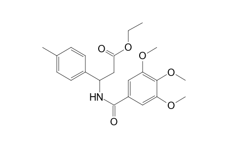 3-(4-Methylphenyl)-3-[[oxo-(3,4,5-trimethoxyphenyl)methyl]amino]propanoic acid ethyl ester