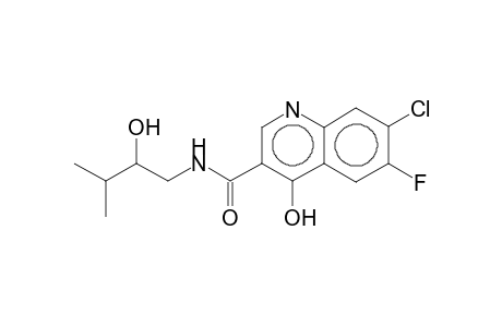 7-Chloro-6-fluoro-4-hydroxyquinoline-3-carboxamide, N-(2-hydroxy-3-methylbutyl)-