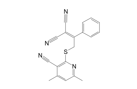 2-(2-PHENYL-3,3-DICYANO-2-PROPENYLTHIO)-4,6-DIMETHYL-3-CYANOPYRIDINE
