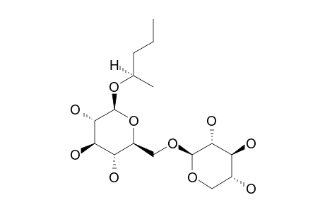 SHIMAURINOSIDE-B;2-PENTANOL-2-O-[BETA-D-XYLOPYRANOSYL-(1->6)-BETA-D-GLUCOPYRANOSIDE]
