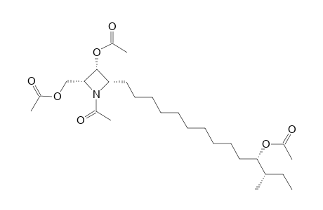 (2R,3R,4S,11'R,12'R)-2-Acetoxymethyl-3-acetoxy-4-(11'-acetoxy-12'-methyltetradecyl)-N-pacetylzetidine