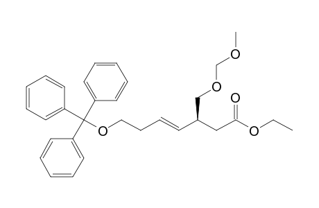 (E,3S)-3-(methoxymethoxymethyl)-7-(triphenylmethyl)oxy-4-heptenoic acid ethyl ester