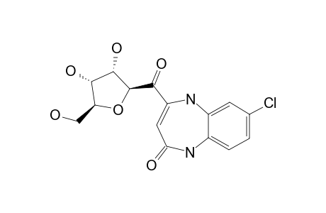 7-CHLORO-4-[1-(BETA-D-RIBOFURANOSYL)-OXO]-1,3-DIHYDRO-2H-1,5-BENZODIAZEPIN-2-ONE