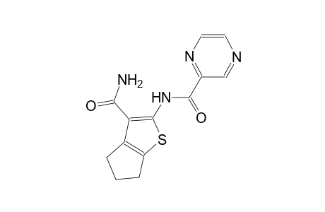 N-[3-(aminocarbonyl)-5,6-dihydro-4H-cyclopenta[b]thien-2-yl]-2-pyrazinecarboxamide