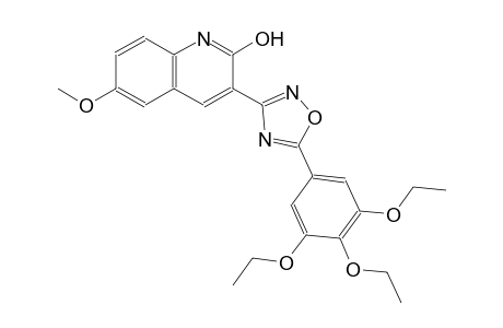 6-methoxy-3-[5-(3,4,5-triethoxyphenyl)-1,2,4-oxadiazol-3-yl]-2-quinolinol