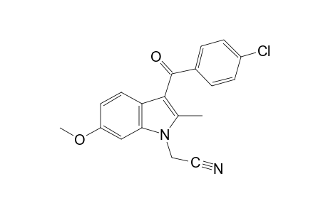 3-(p-chlorobenzoyl)-6-methoxy-2-methylindole-1-acetonitrile