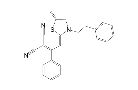 2-CYANO-4-(5-METHYLENE-3-PHENETHYLTHIAZOLIDIN-2-YLIDENE)-3-PHENYLBUT-2-ENENITRILE