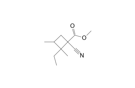 1-Cyano-2-ethyl-2,3-dimethyl-cyclobutan-carbonsaeure-methylester, (#12B)
