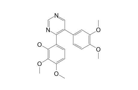 5-(3,4-DIMETHOXYPHENYL)-4-(2-HYDROXY-3,4-DIMETHOXYPHENYL)-PYRIMIDINE
