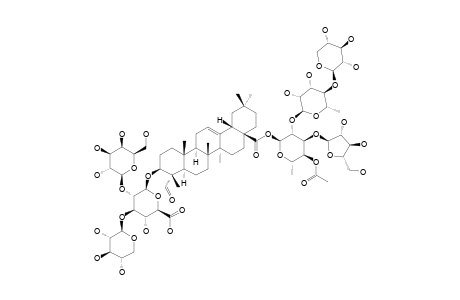 #1;SQUARROSIDE-A;3-O-BETA-D-GALACTOPYRANOSYL-(1->2)-[BETA-D-XYLOPYRANOSYL-(1->3)-]-BETA-D-GLUCURONOPYRANOSYL-GYPSOGENIN-28-O-BETA-D-XYLOPYRANOSYL-(1->4)-ALPHA