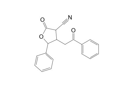 (+-)-2-Oxo-4-(2-oxo-2-phenylethyl)-5-phenyltetrahydro-3-furancarbonitrile