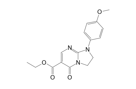 ETHYL-1-(4-METHOXYPHENYL)-5(1H)-OXO-2,3-DIHYDROIMIDAZO-[1,2-A]-PYRIMIDINE-6-CARBOXYLATE