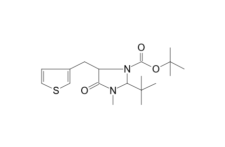 2-t-Butyl-3-methyl-4-oxo-5-thiophen-3-ylmethylimidazolidine-1-carboxylic acid, t-butyl ester