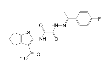methyl 2-{[{(2E)-2-[1-(4-fluorophenyl)ethylidene]hydrazino}(oxo)acetyl]amino}-5,6-dihydro-4H-cyclopenta[b]thiophene-3-carboxylate