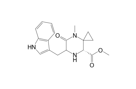 Methyl (3'R)-hexahydro-5'-[(indol-3'-yl)methyl]-1'-methyl-6'-oxo-spiro(cyclopropane-1,2'-pyrazine)-3'-carboxylate